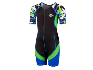 Beco - Neoprendragter t/børn Shorty M/print Sealife® - Blå/Grøn