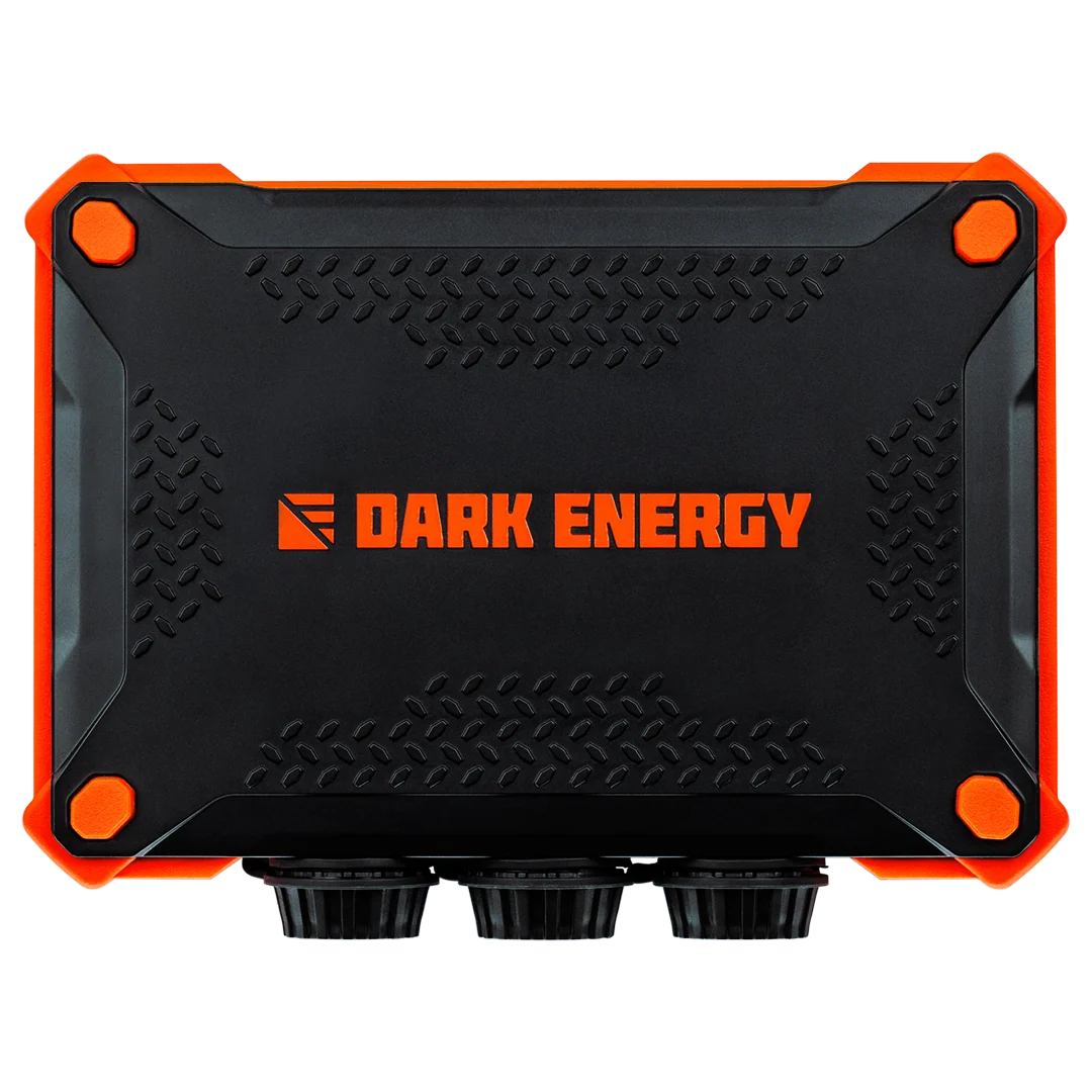 Dark Energy Poseidon XL powerbank 27.000 mAh, sort med orange hjørner