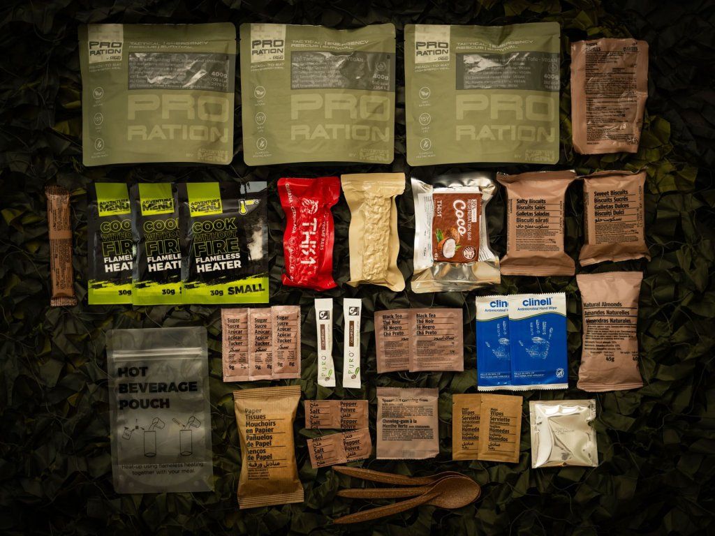 Pro-ration Ultimate Tactical Ration dagsration Menu Vege, grå pose (2)