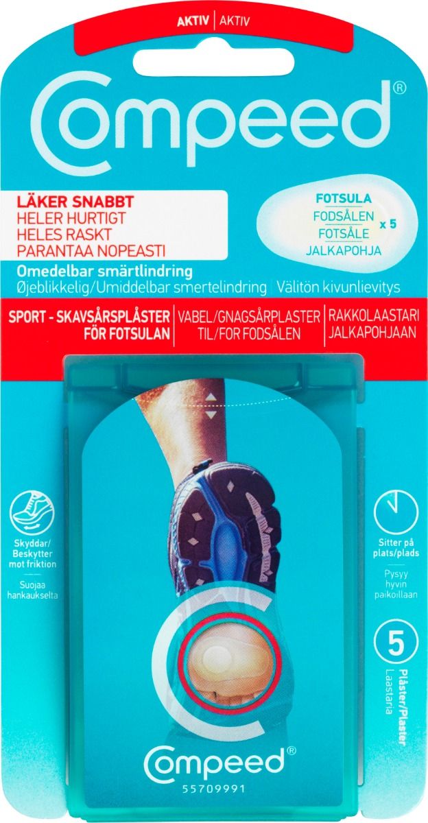 Compeed - Sport Vabelplastre, 5 stk. til Beskyttelse under Foden