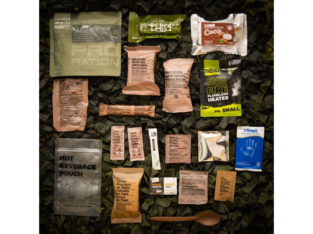 Pro-ration Ultimate Tactical Ration halv dagsration Menu III, grå pose (2)