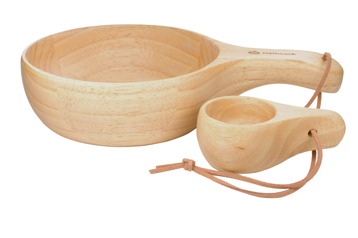 Hallmark lille dramkop i træ, 4 cl, beige (2)