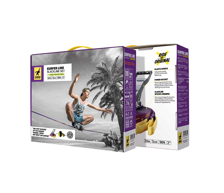 Gibbon - Slackline-Set Surferline Treewear Set - Purple