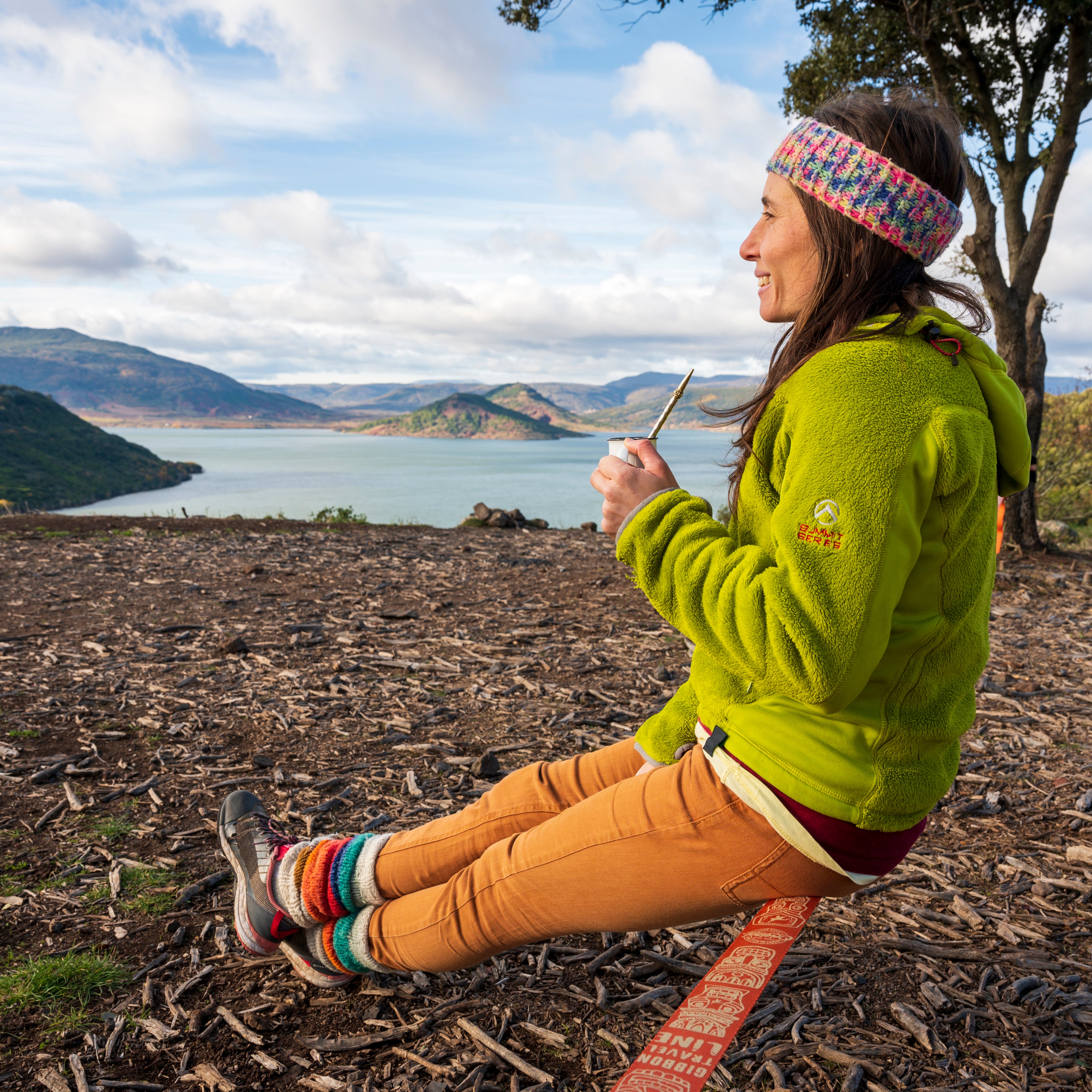 Gibbon - Slackline-Set Travelline Treewear Set - Brown
