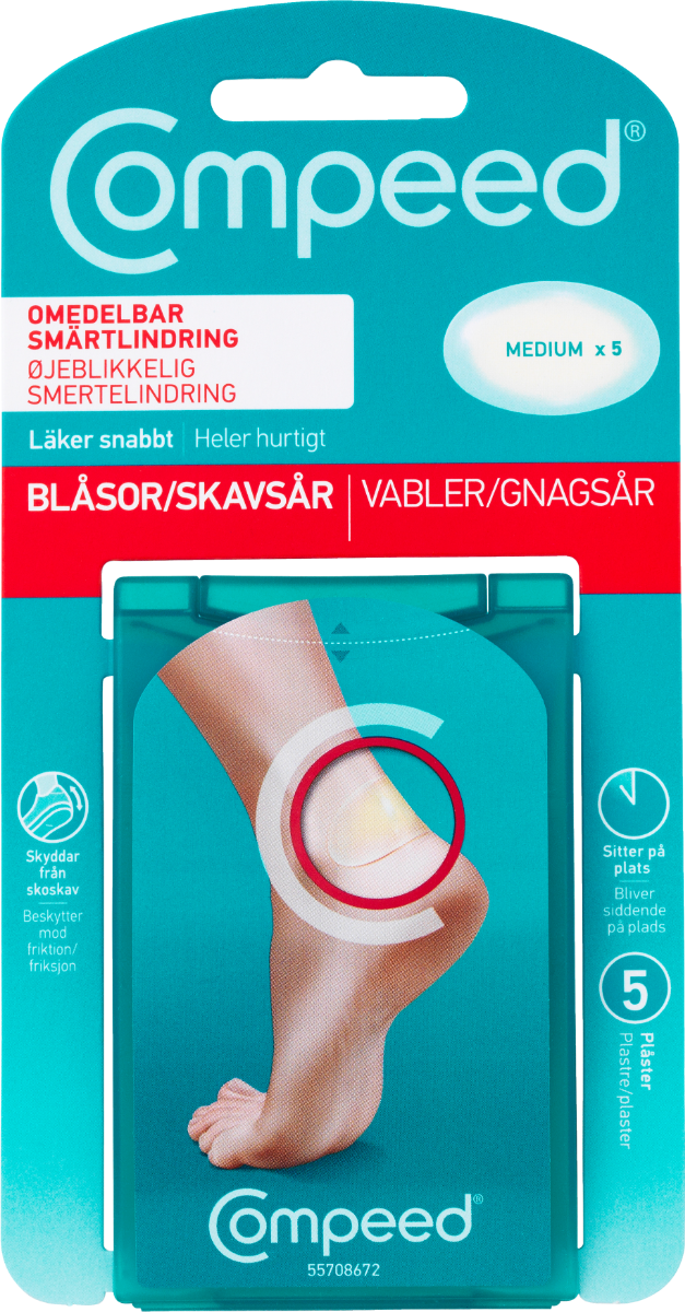 Compeed - Vabelplastre Medium, 5 stk. til Hurtig Lindring og Beskyttelse