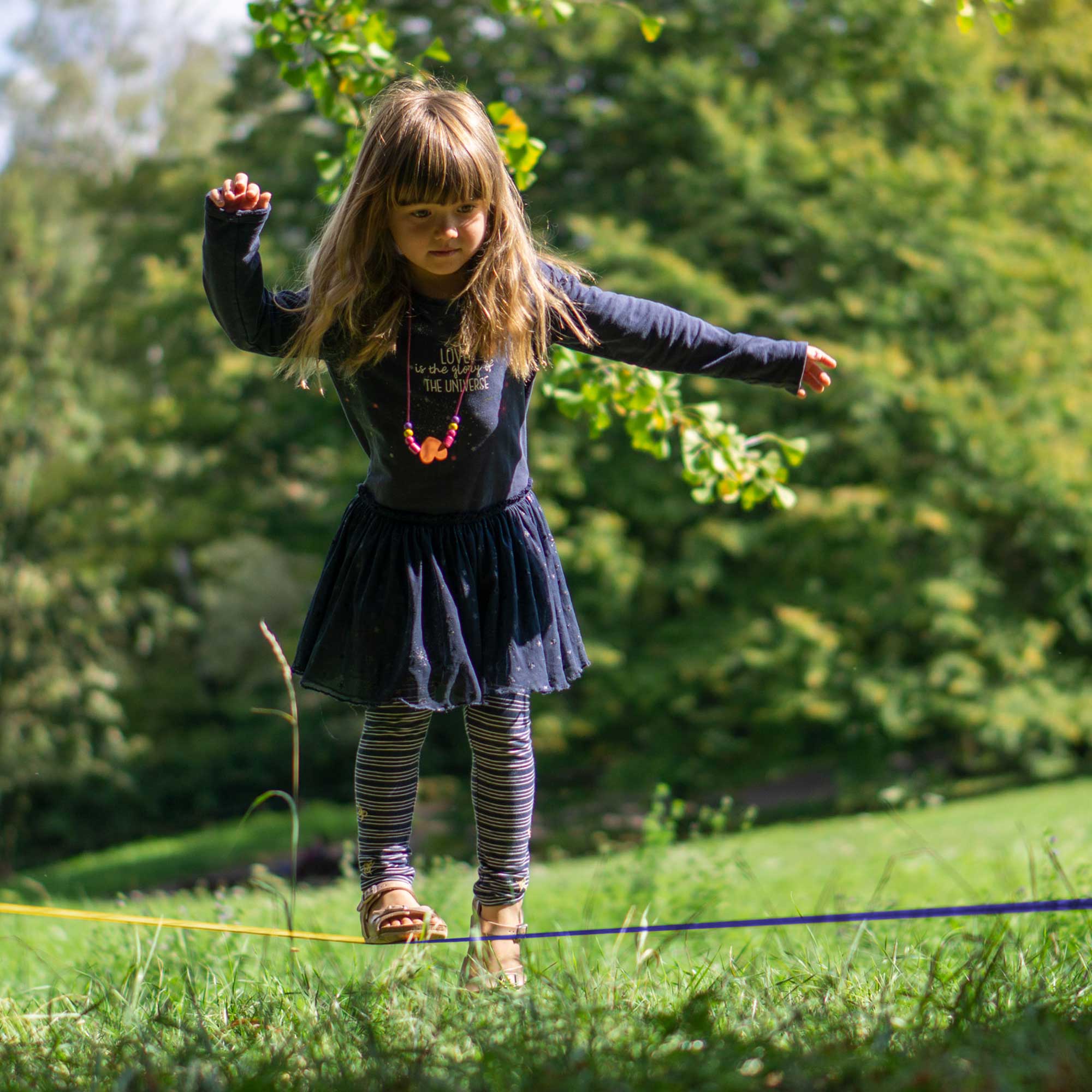 Gibbon - Slackline-Set Bananalama Xl Treewear Set - Blue/Yellow