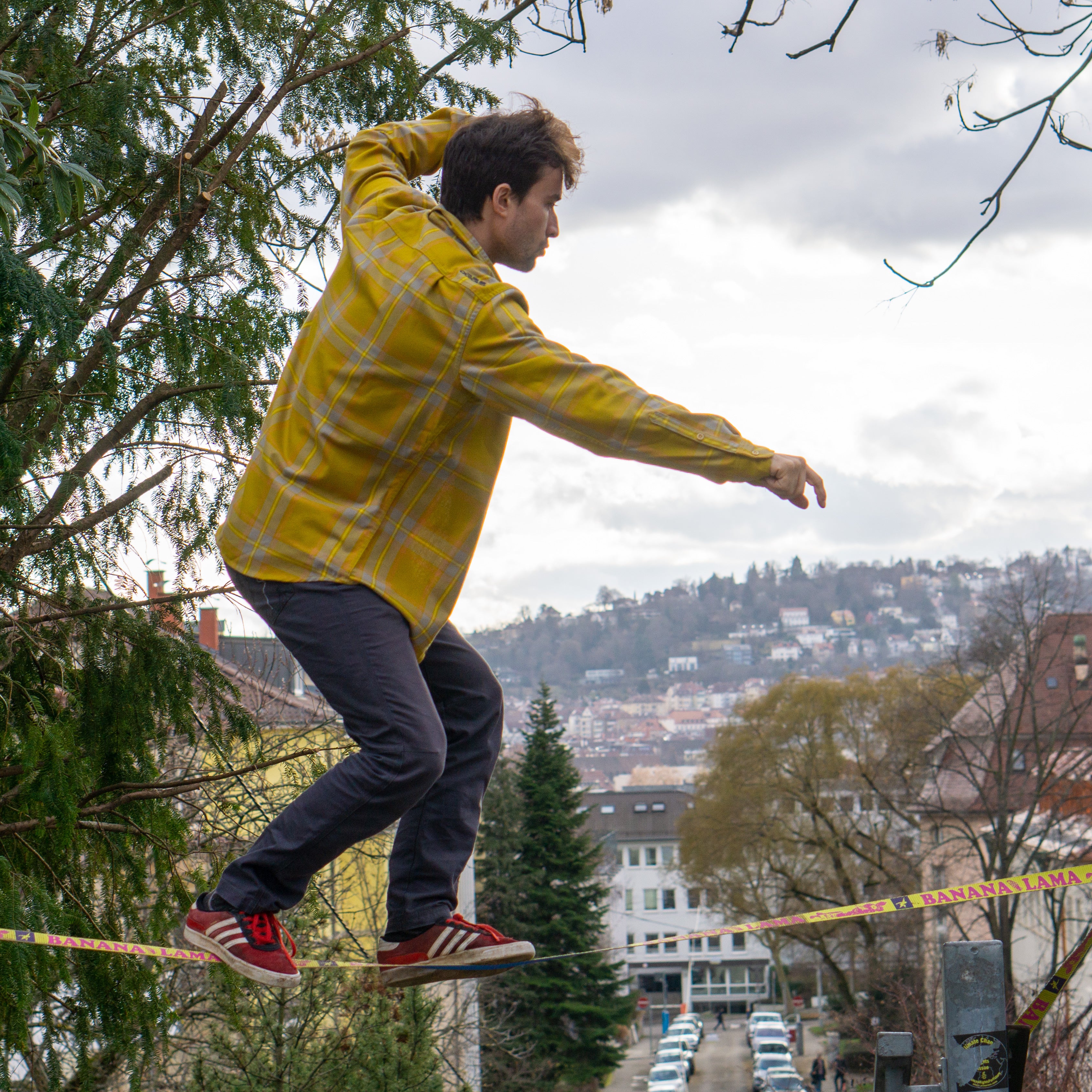 Gibbon - Slackline-Set Bananalama Treewear Set - Blue/Yellow