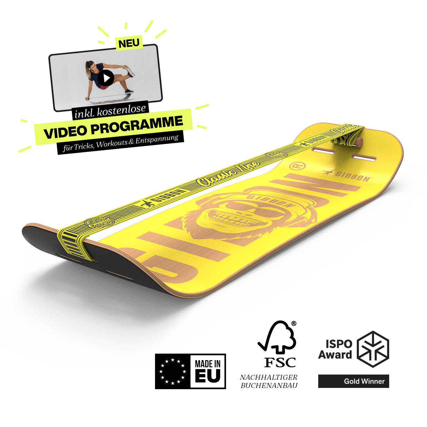 Gibbon - Board Set Giboard Set Bonzo Classic - Yellow