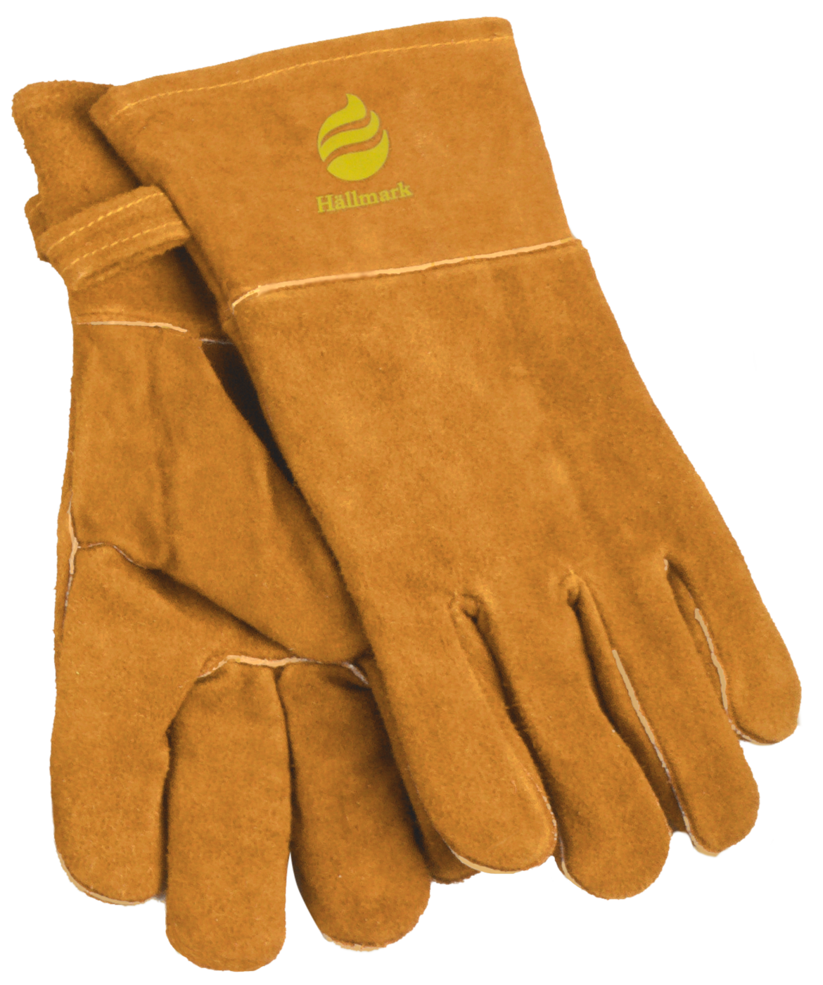 Hallmark grillhandsker i læder med bomuldsfor, medium og small, brune
