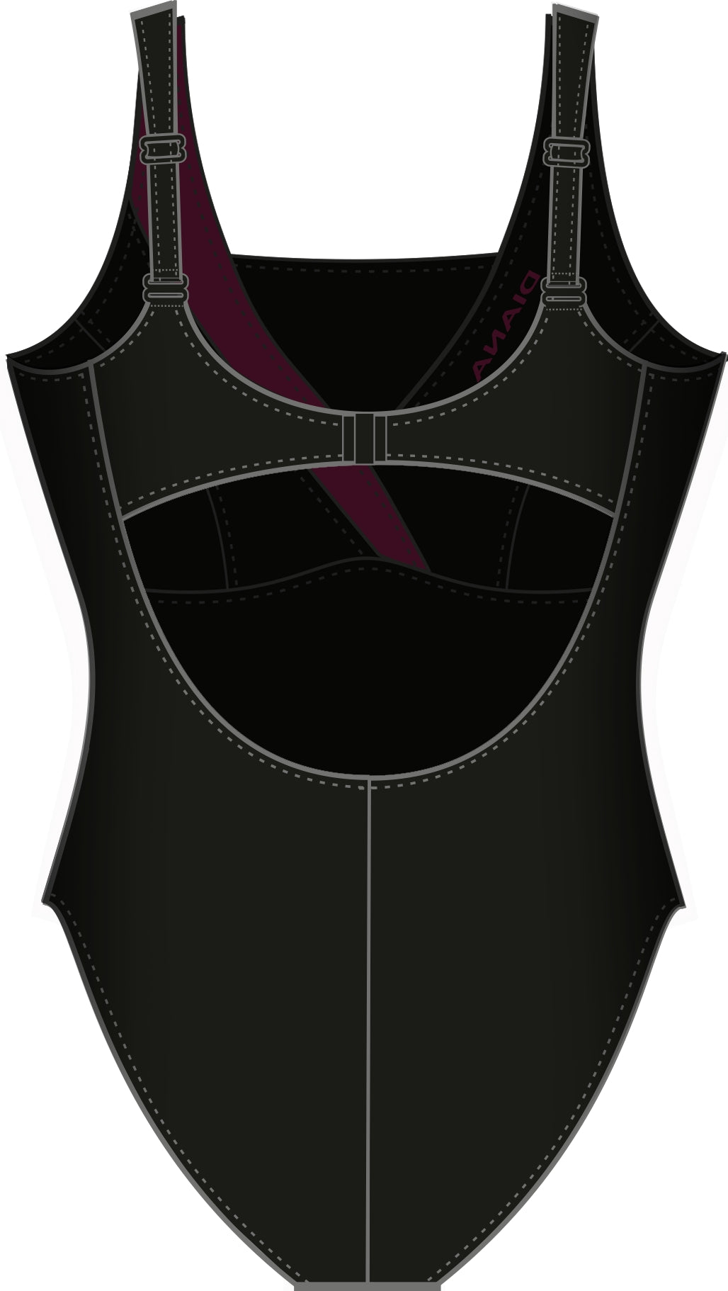 Diana Sport - Badedragter Agynes - Black