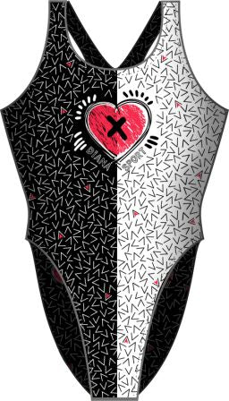 Diana Sport - Badedragter Graffiti - Black/White