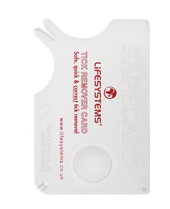 LifeSystems Tick Remover Card flåtfjerner i kortformat, klar