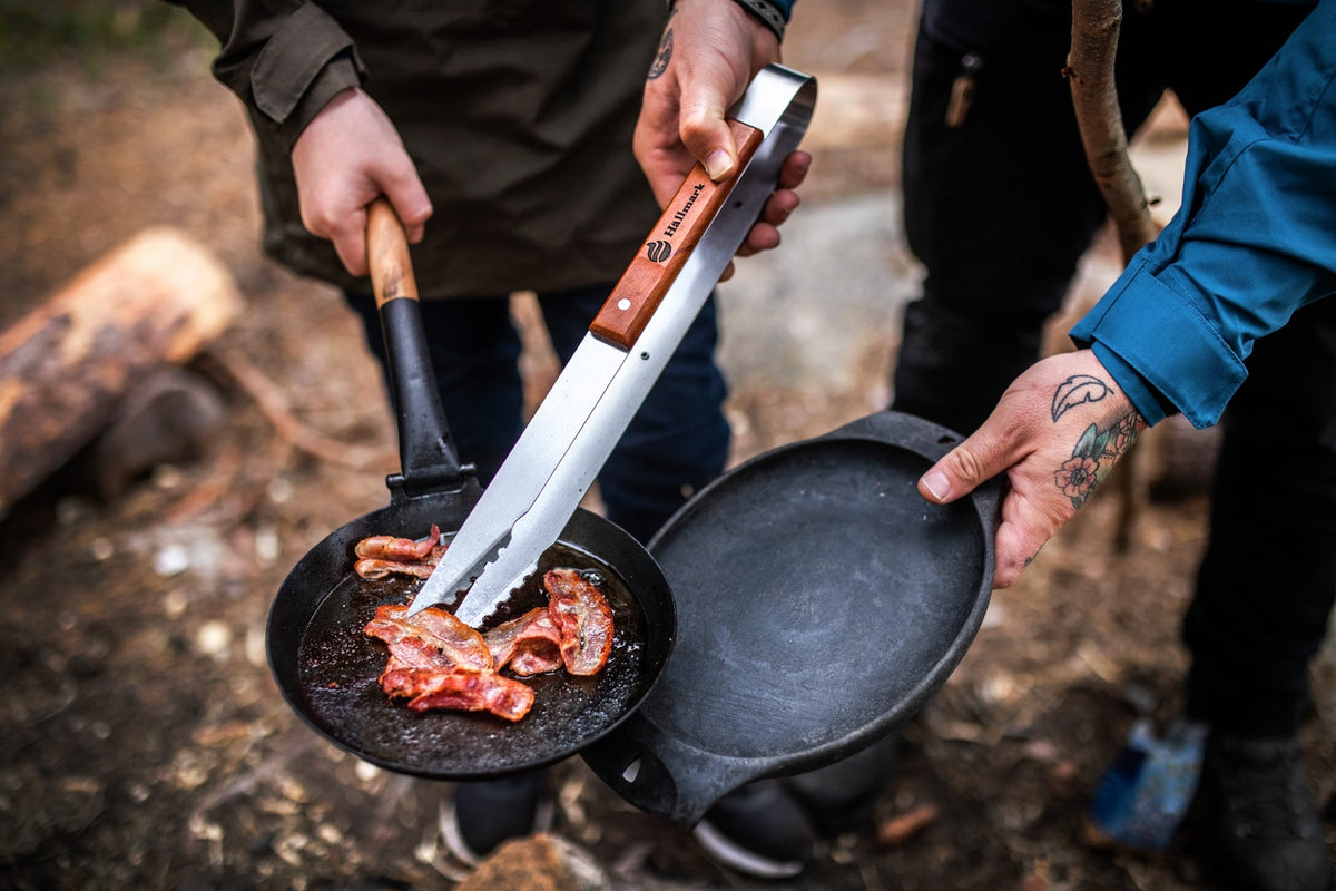 Hallmark grilltang i rustfrit stål med træhåndtag, 39 cm (3)
