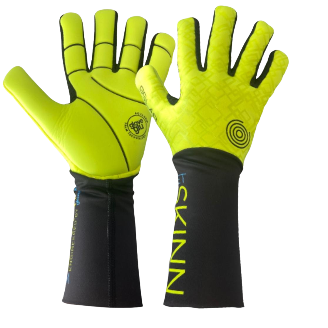 GloveGlu - Handske Wet Skinn Junior - Fluorescent Yellow/Black
