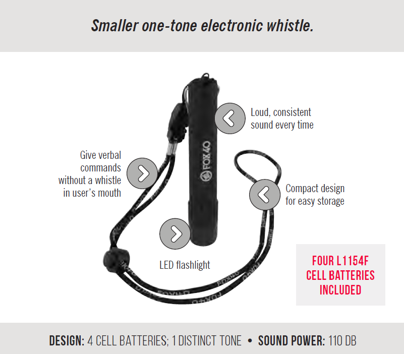 Fox 40 - Elektronisk dommerfløjte Mini - Black