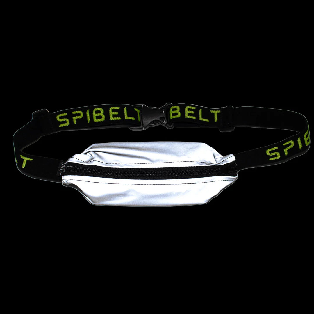 SPIbelt - Løbebælte Large Pocket Reflective- Black/Black Zipper Logo Band
