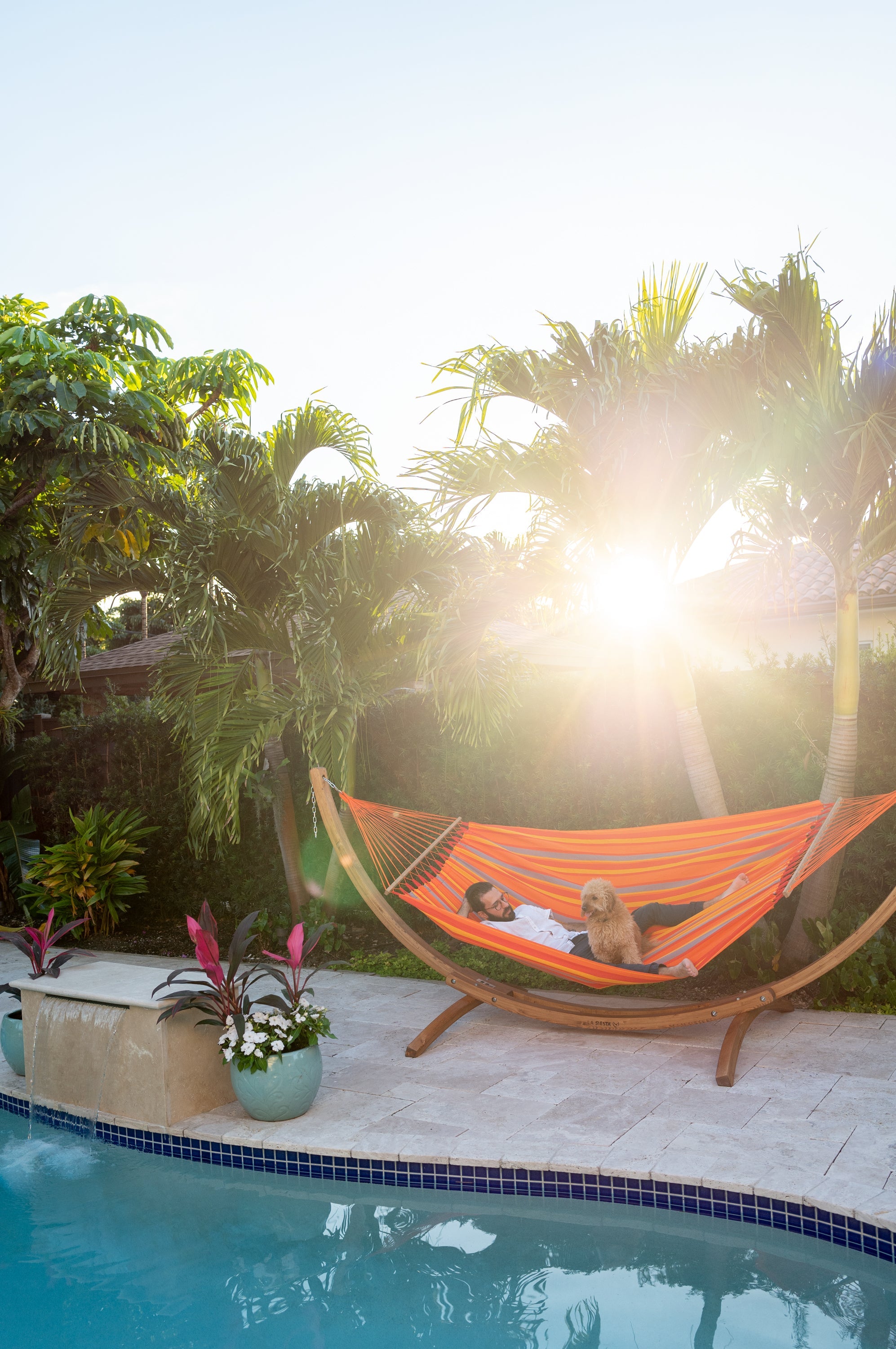 LA SIESTA® - Alisio Dobbelt-hængekøje med tværpind outdoor - Toucan