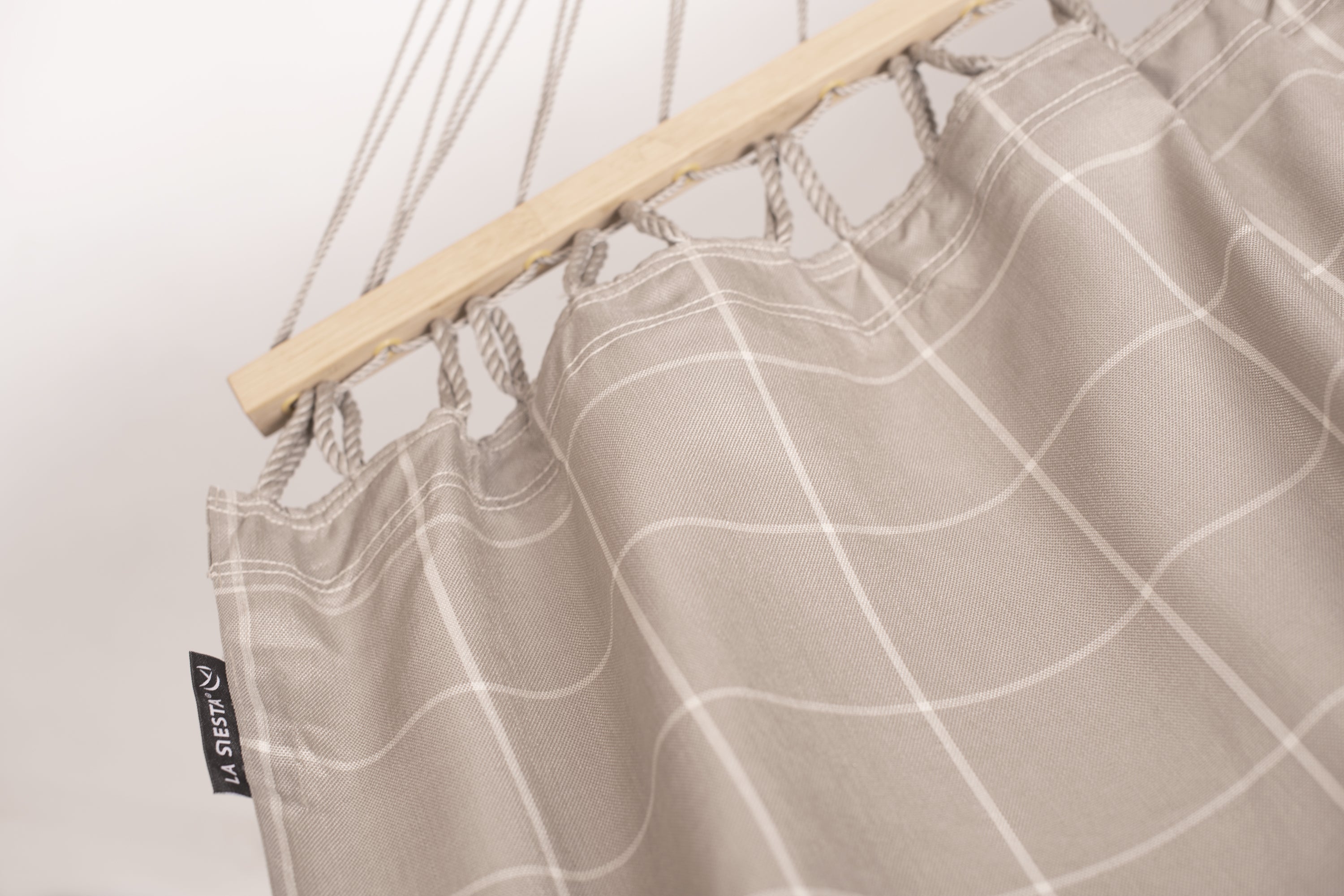 LA SIESTA® - Alisio Dobbelt-hængekøje med tværpind outdoor - Almond