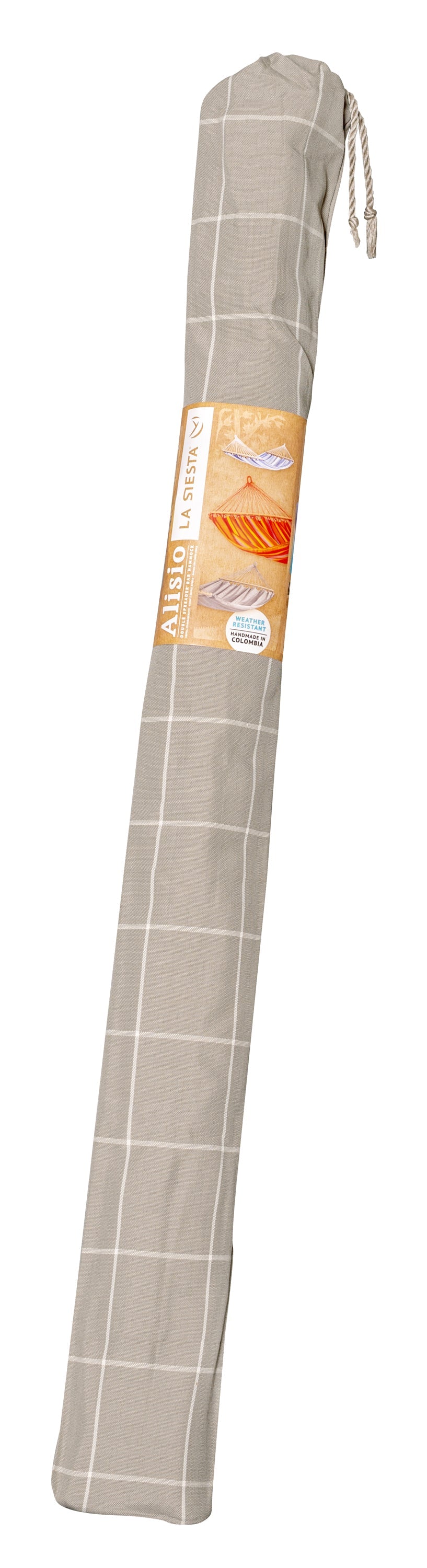 LA SIESTA® - Alisio Dobbelt-hængekøje med tværpind outdoor - Almond