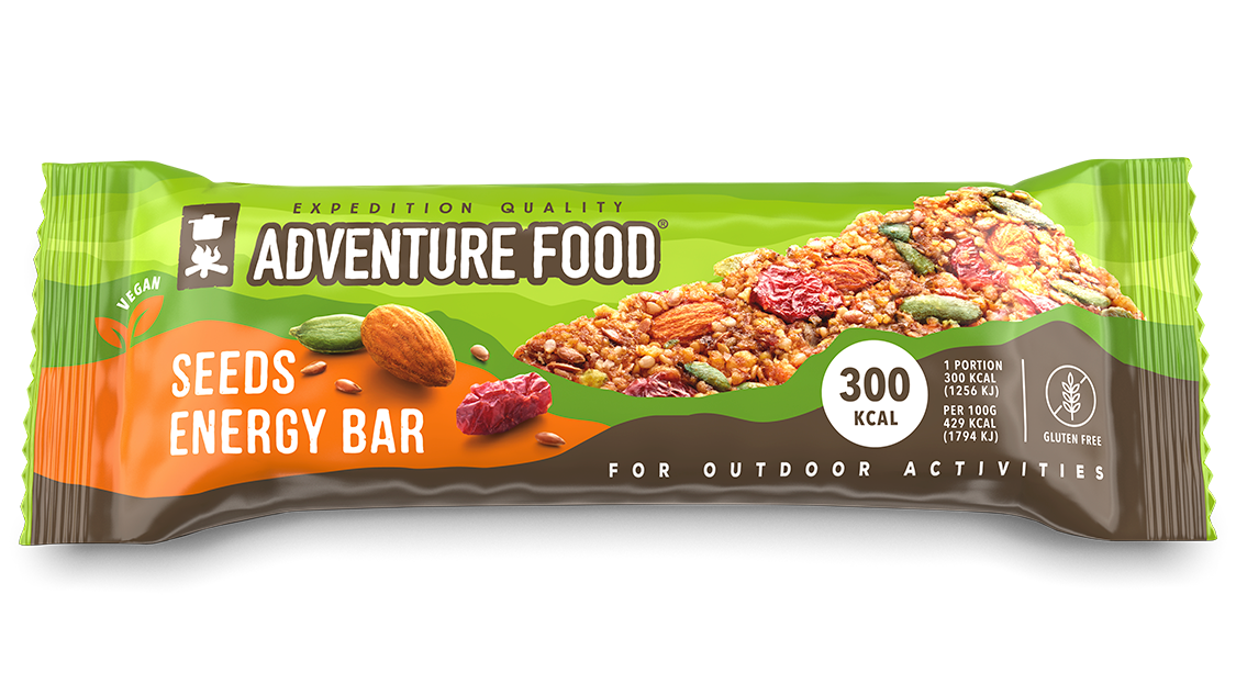 Adventure Food Seeds Energy Bar energibar, grøn pose