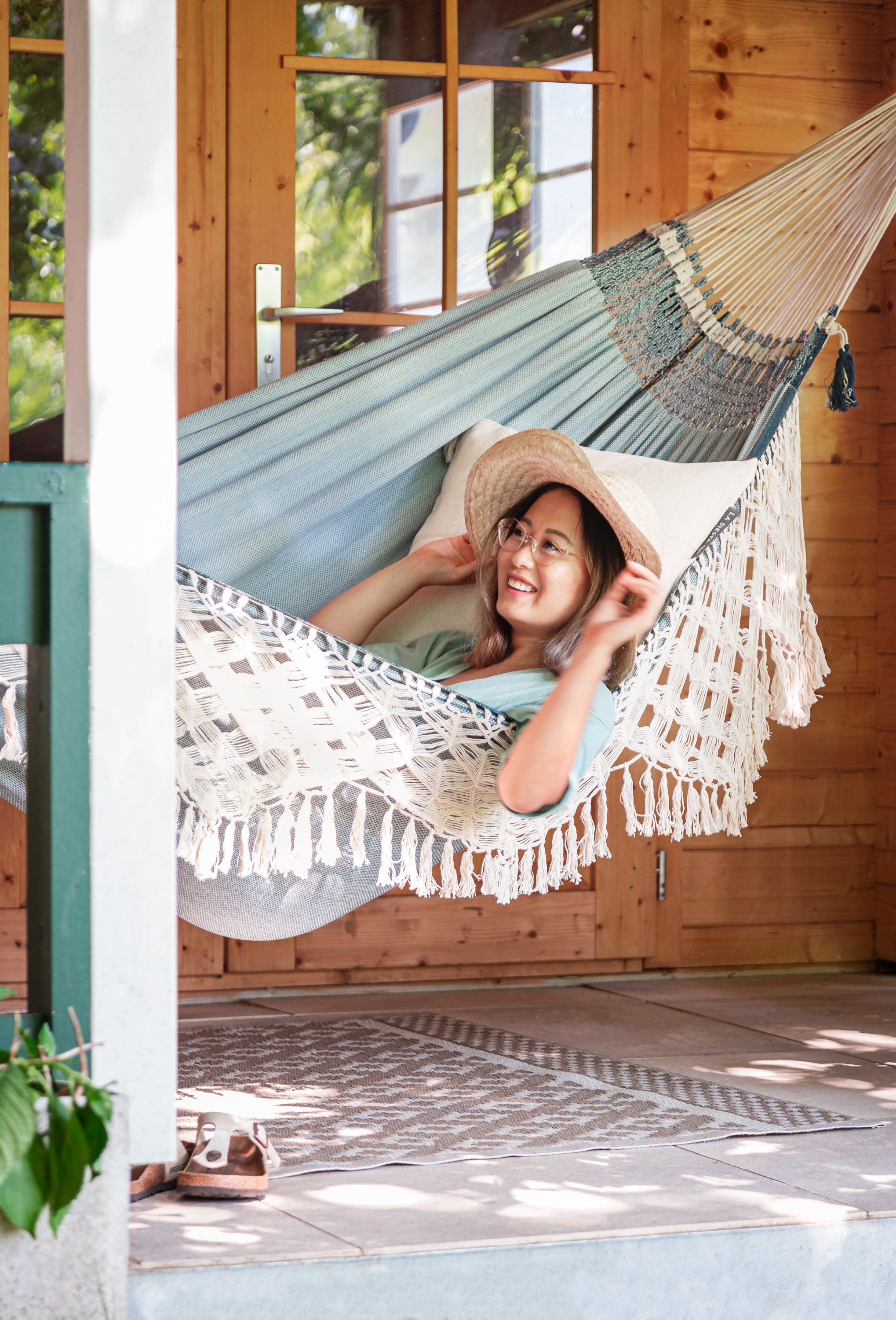 LA SIESTA® - Bossanova Kingsize-hængekøje i økologisk bomuld - Fjord