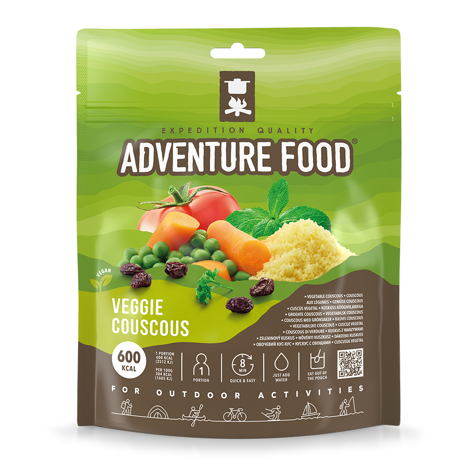 Adventure Food Veggie Couscous frysetørret måltid, grøn pose