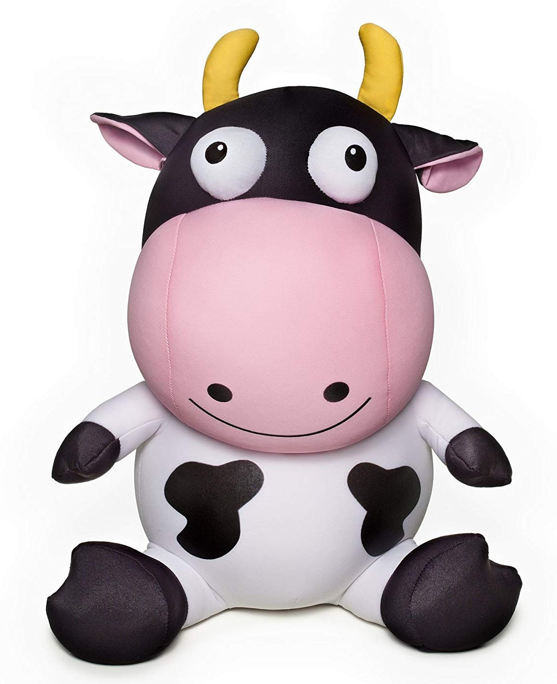 Cuddlebug knuffelpude ko i sort og hvid