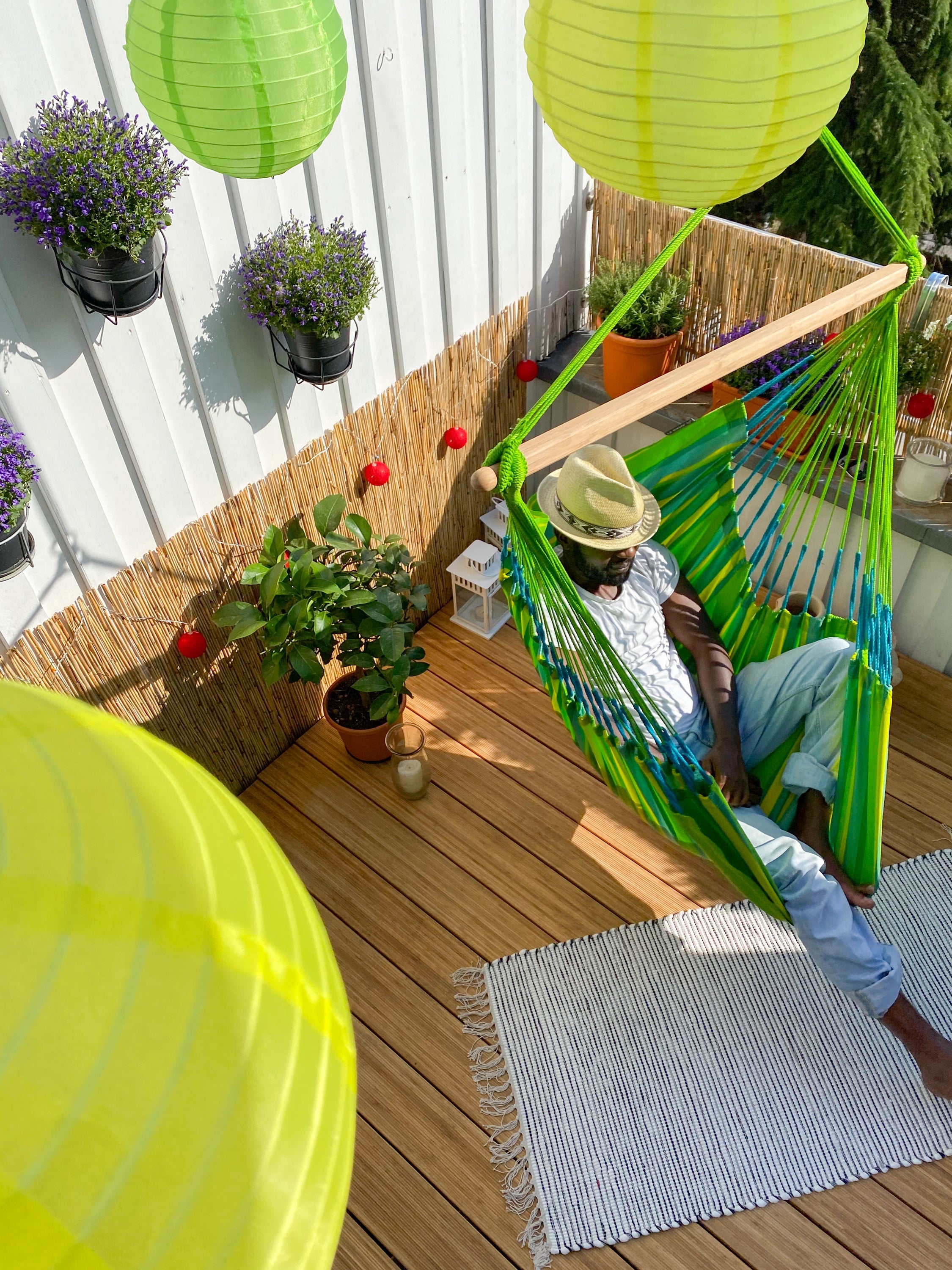 LA SIESTA® - Domingo Comfort hængestol outdoor - Lime - billede 4 | JT-Sport.dk