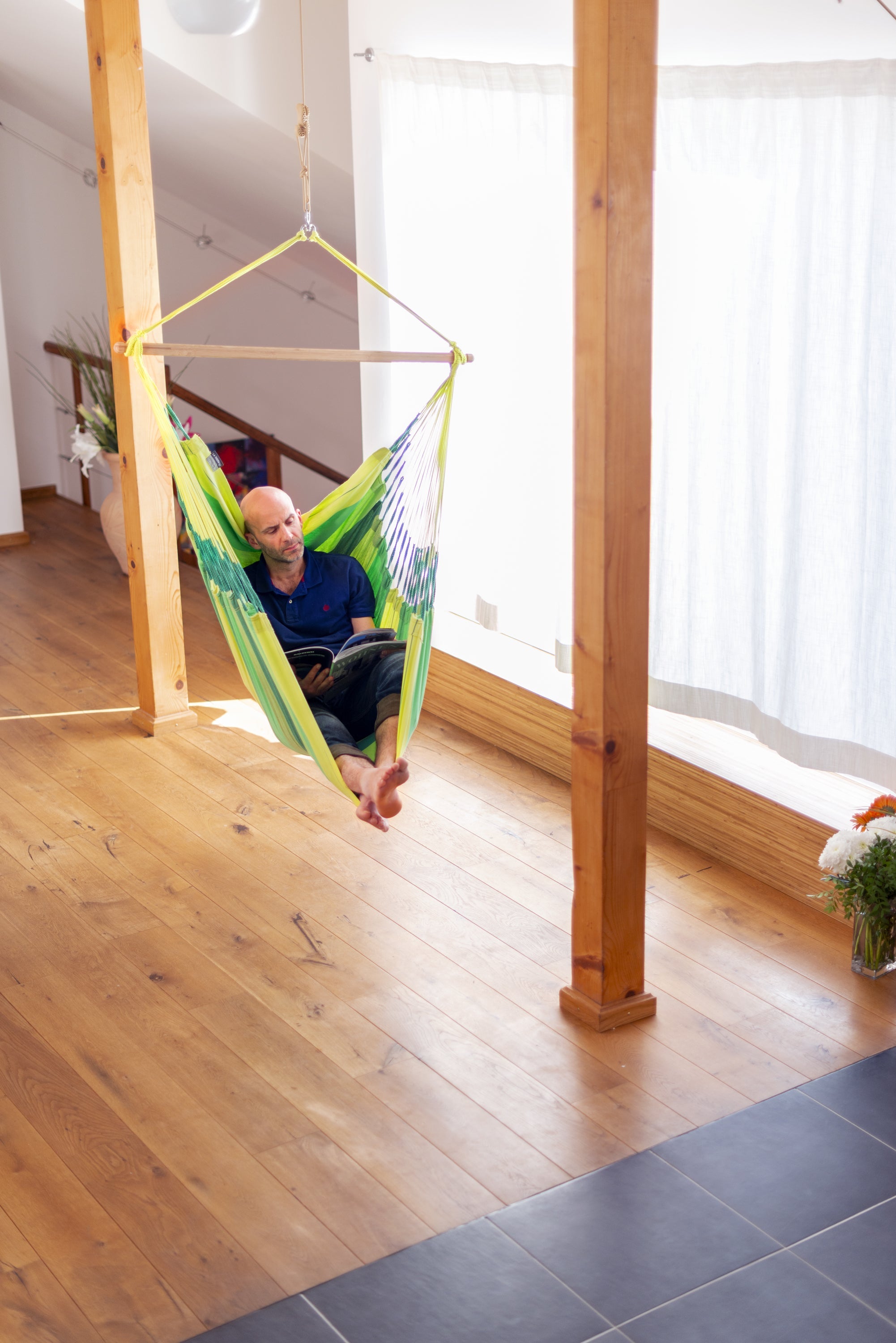 LA SIESTA® - Habana Comfort hængestol i økologisk bomuld - Jungle