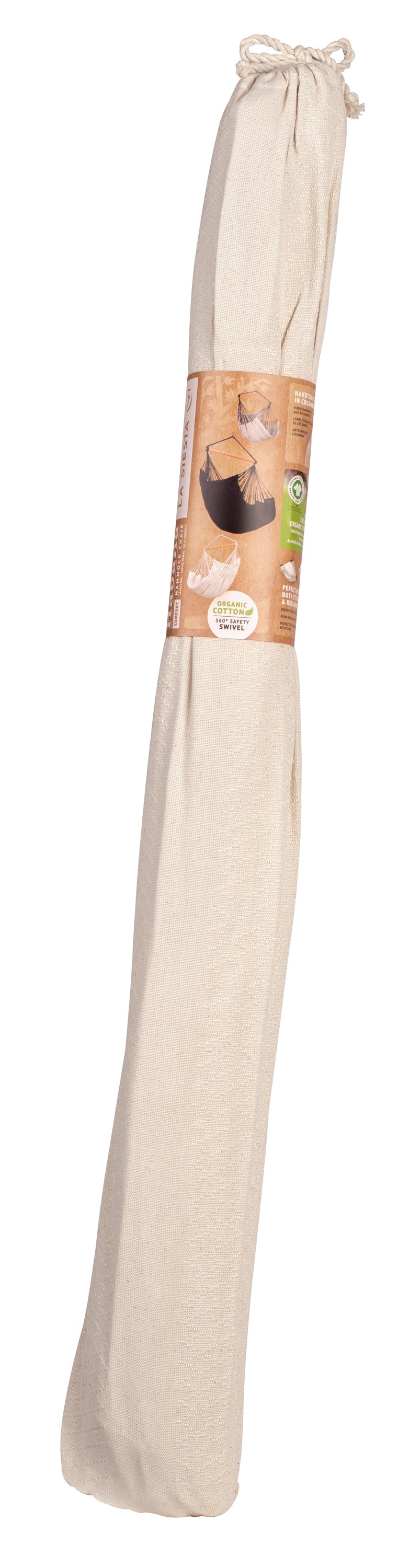 LA SIESTA® - Habana Kingsize hængestol i økologisk bomuld - Latte