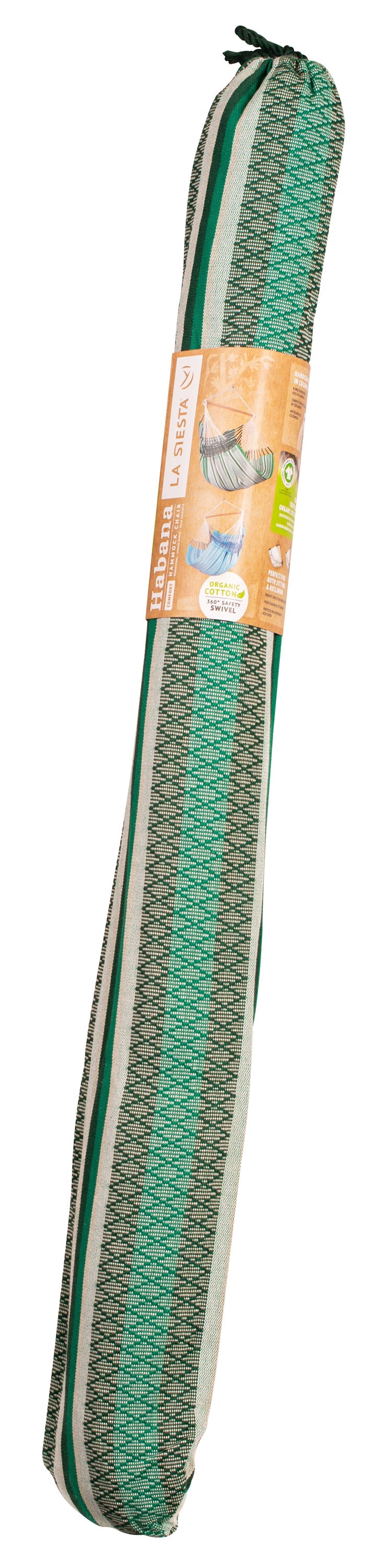 LA SIESTA® - Habana Comfort hængestol i økologisk bomuld - Agave