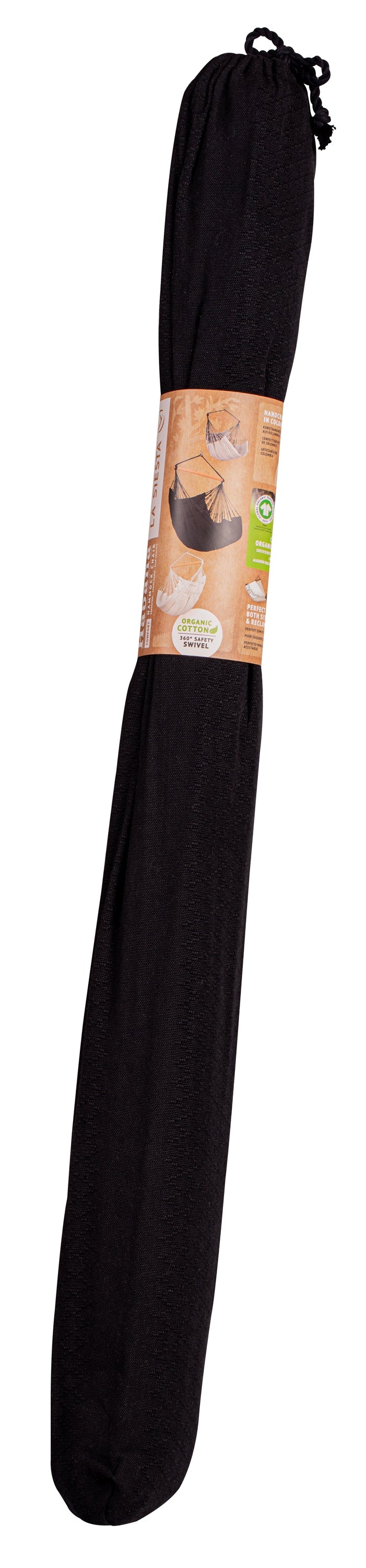 LA SIESTA® - Habana Kingsize hængestol i økologisk bomuld - Onyx