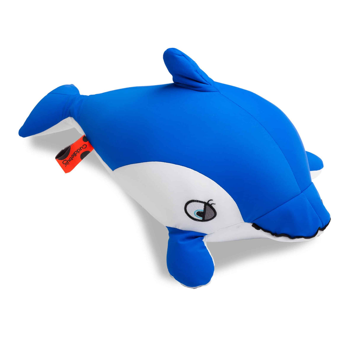 Cuddlebug knuffelpude delfin i blå