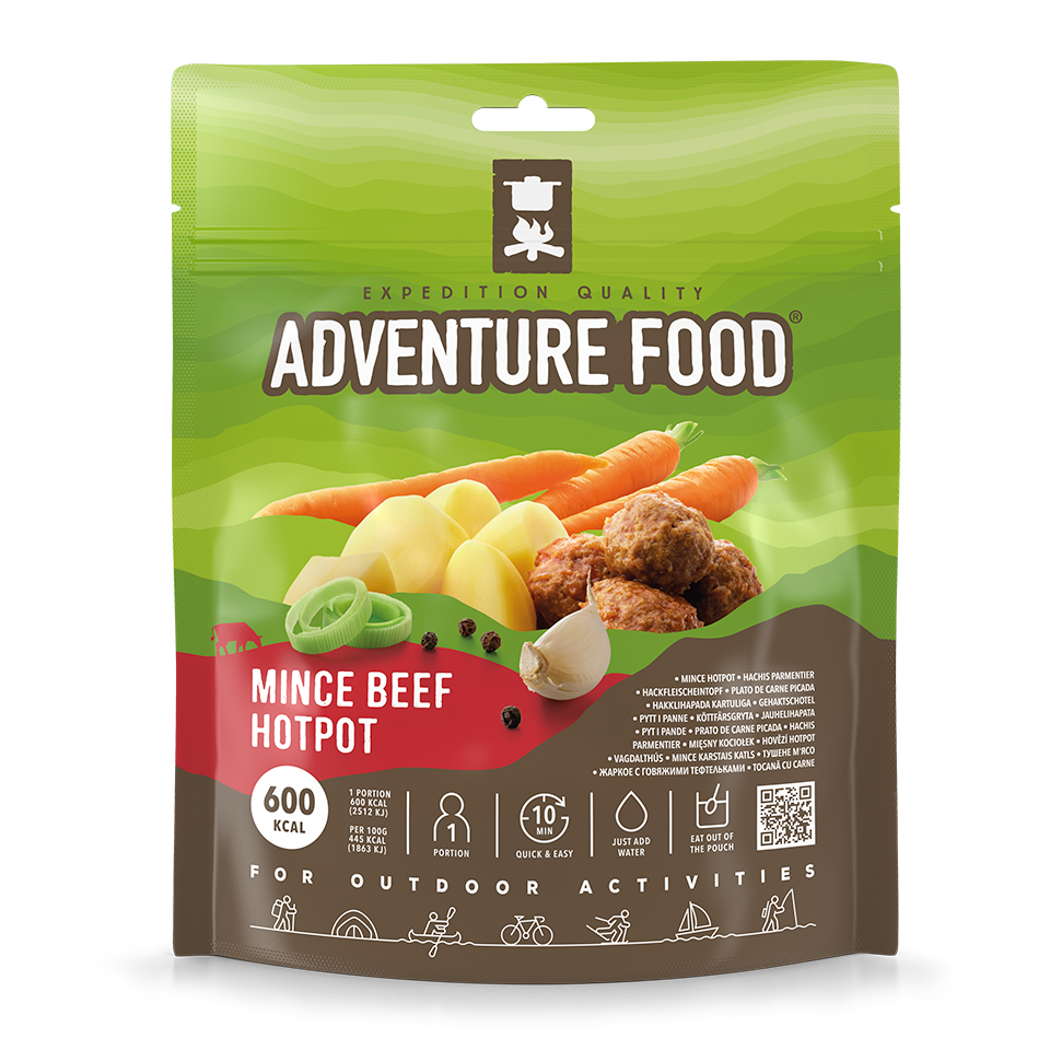 Adventure Food Mince Beef Hotpot frysetørret måltid, grøn pose