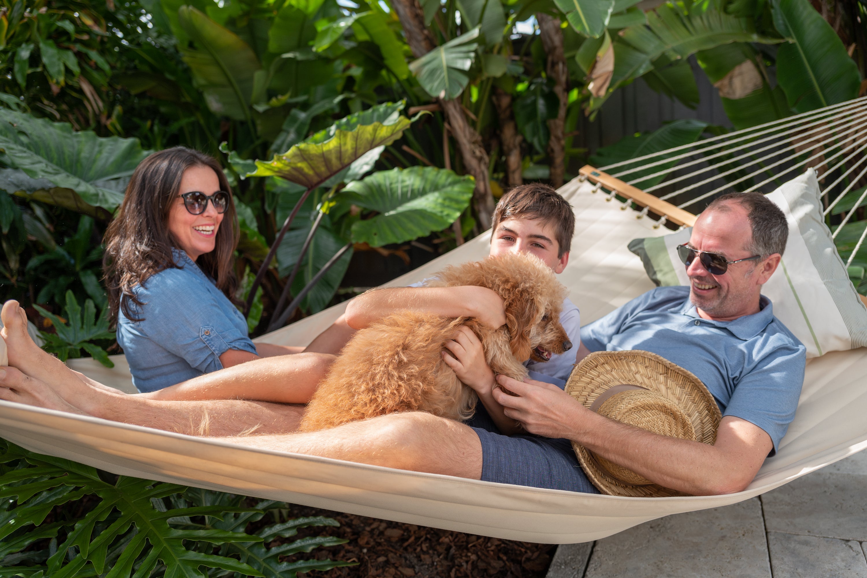 LA SIESTA® - Alabama Kingsize-hængekøje med tværpind - Vanilla