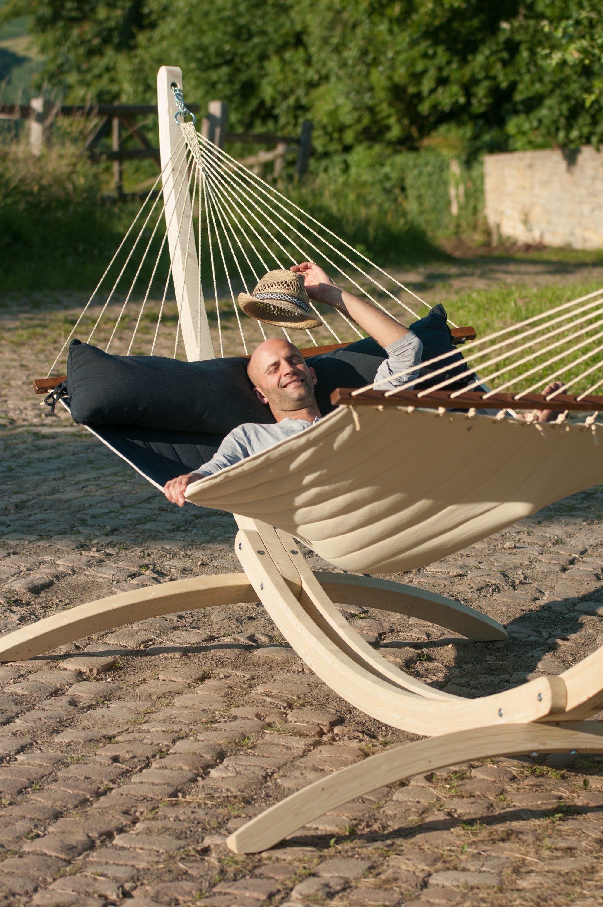 LA SIESTA® - Alabama Kingsize-hængekøje med tværpind - Navy Blue
