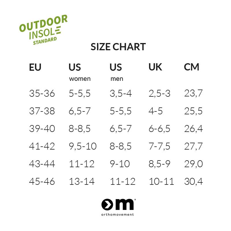 Ortho Movement - indlægssåler Standard Outdoor
