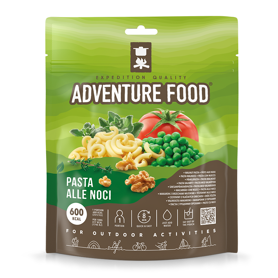 Adventure Food Pasta alle Noci frysetørret måltid, grøn pose