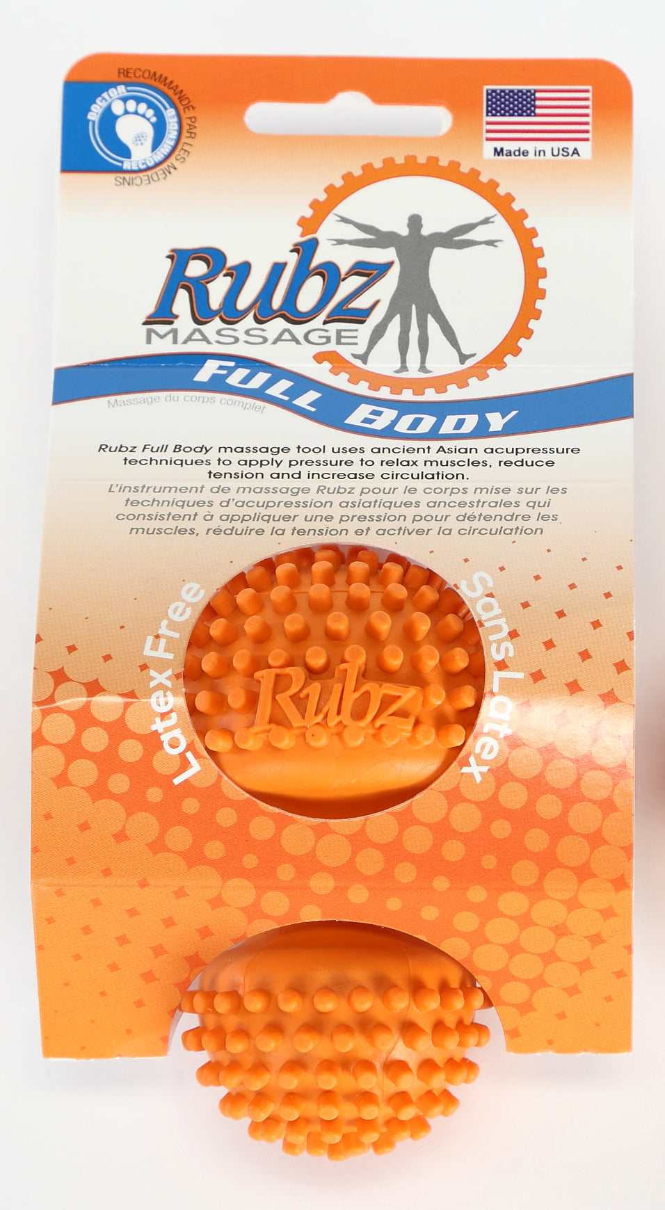 Foot Rubz - Full Body Massage Tool - Orange