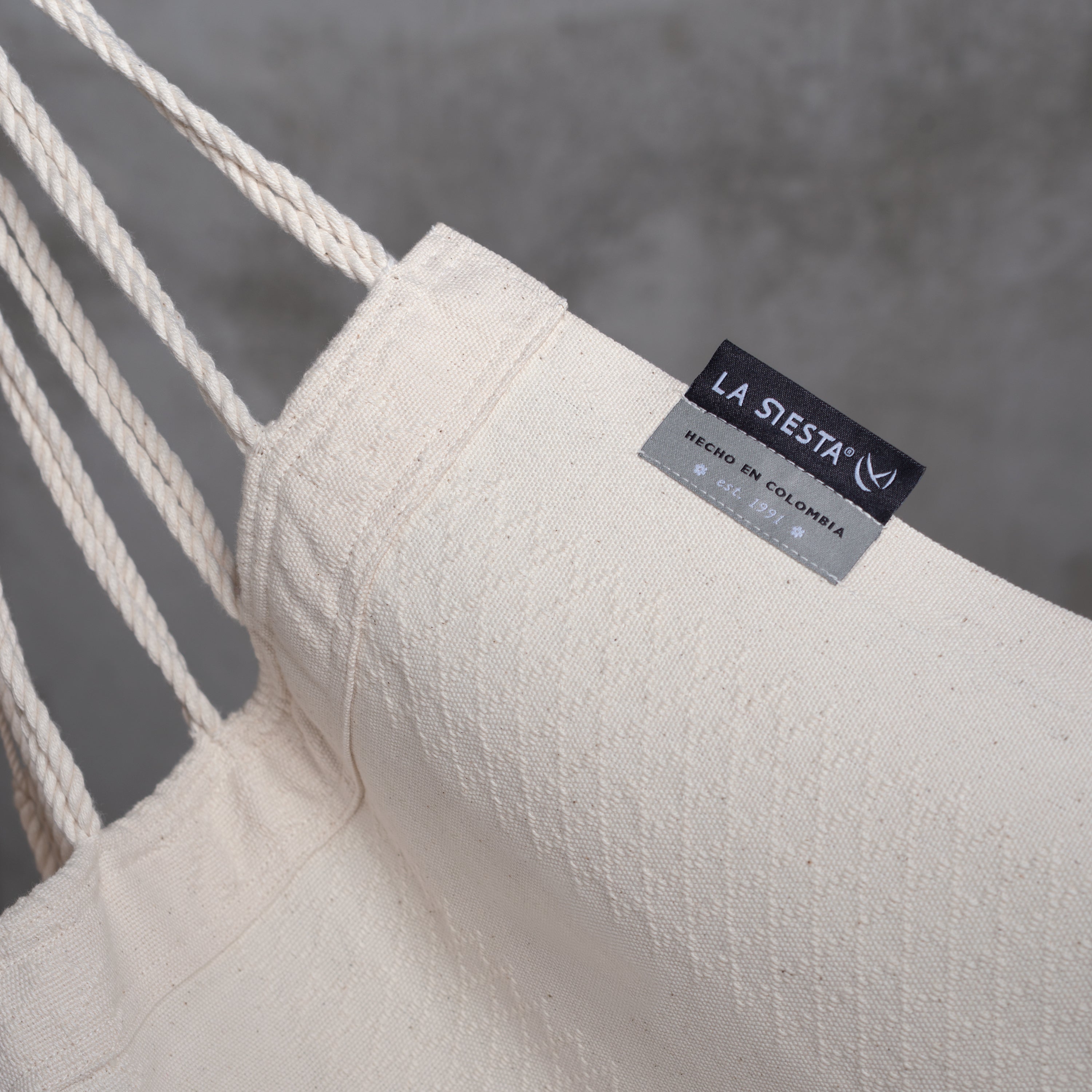 LA SIESTA® - Cumbia Organic Comfort hængestol i økologisk bomuld - Latte