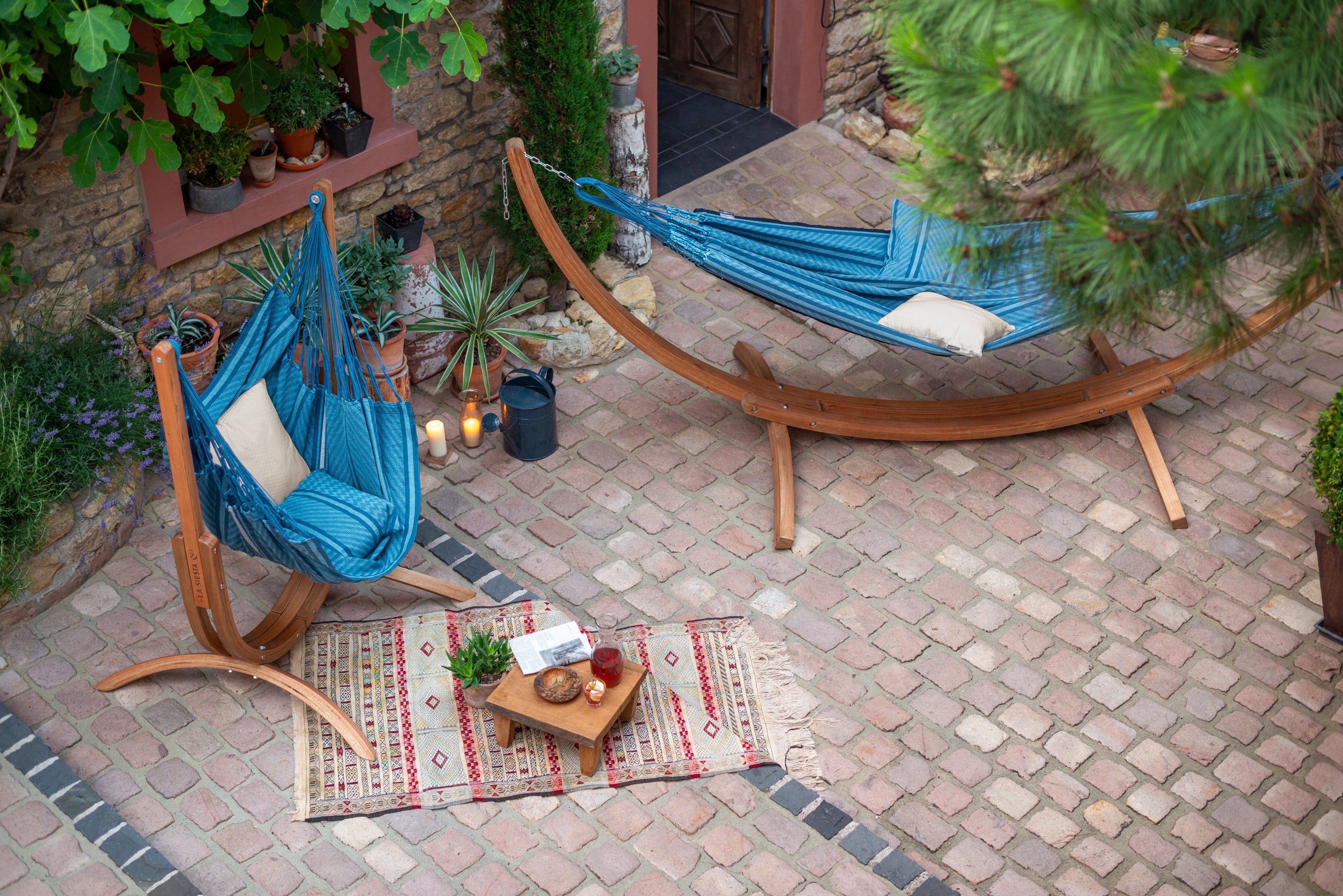 LA SIESTA® - Maera Stativ til single-hængekøjer - Eucalyptus