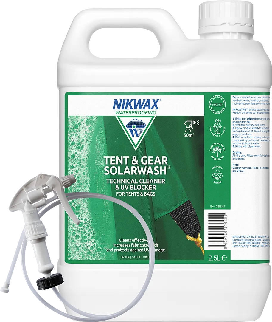 Nikwax - Vaskemiddel Tent & Gear Solarwash Spray-On - 2,5 L
