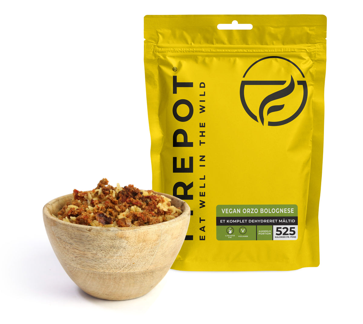 Firepot Vegansk orzo bolognese dehydreret måltid, gul pose