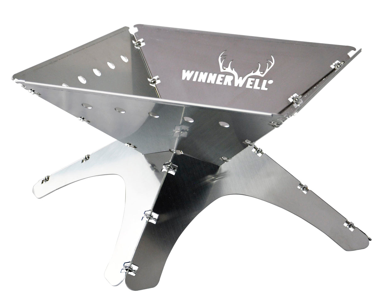Winnerwell Flat Firepit foldbart bålfad i rustfrit stål