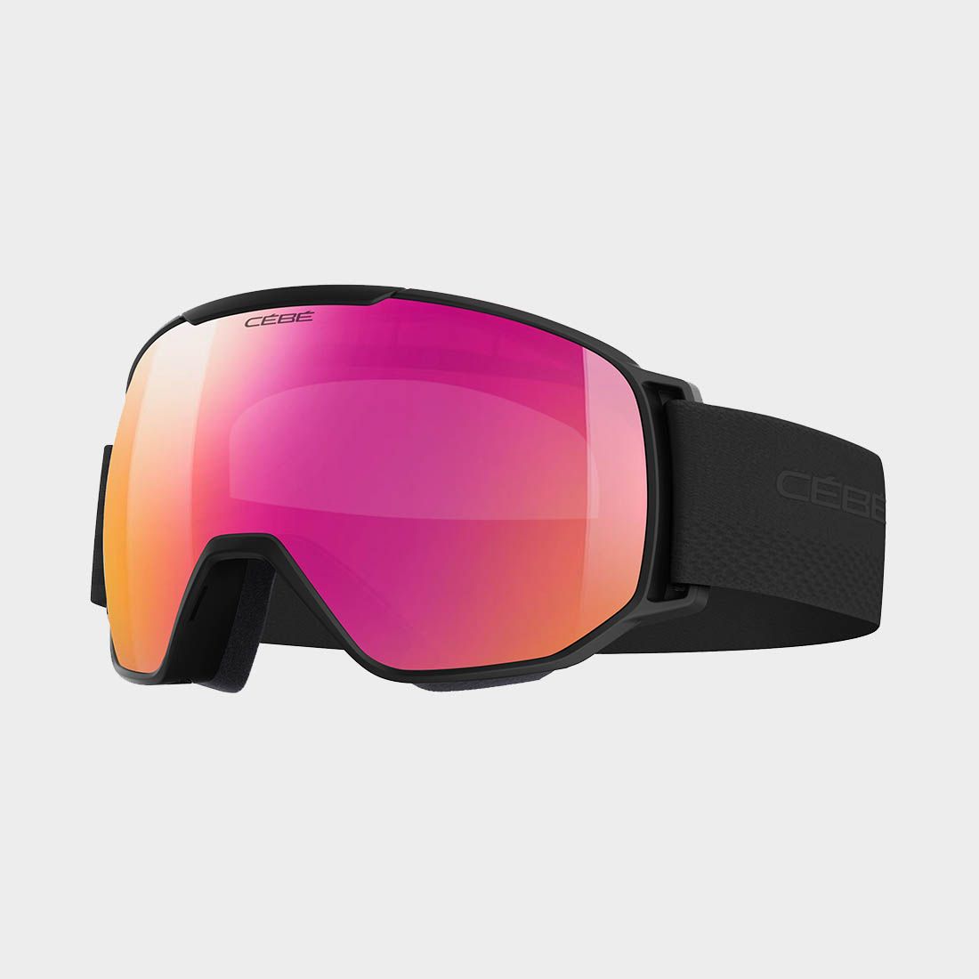 Cébé Cloud 2 skibriller, sort stel og pink spejllinse