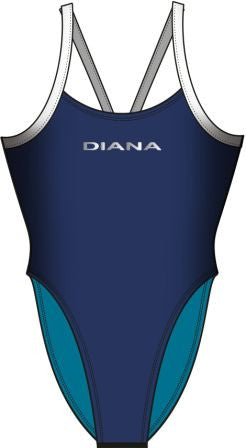 Diana Sport - Badedragter Oxana -Ensfarvet - Blue