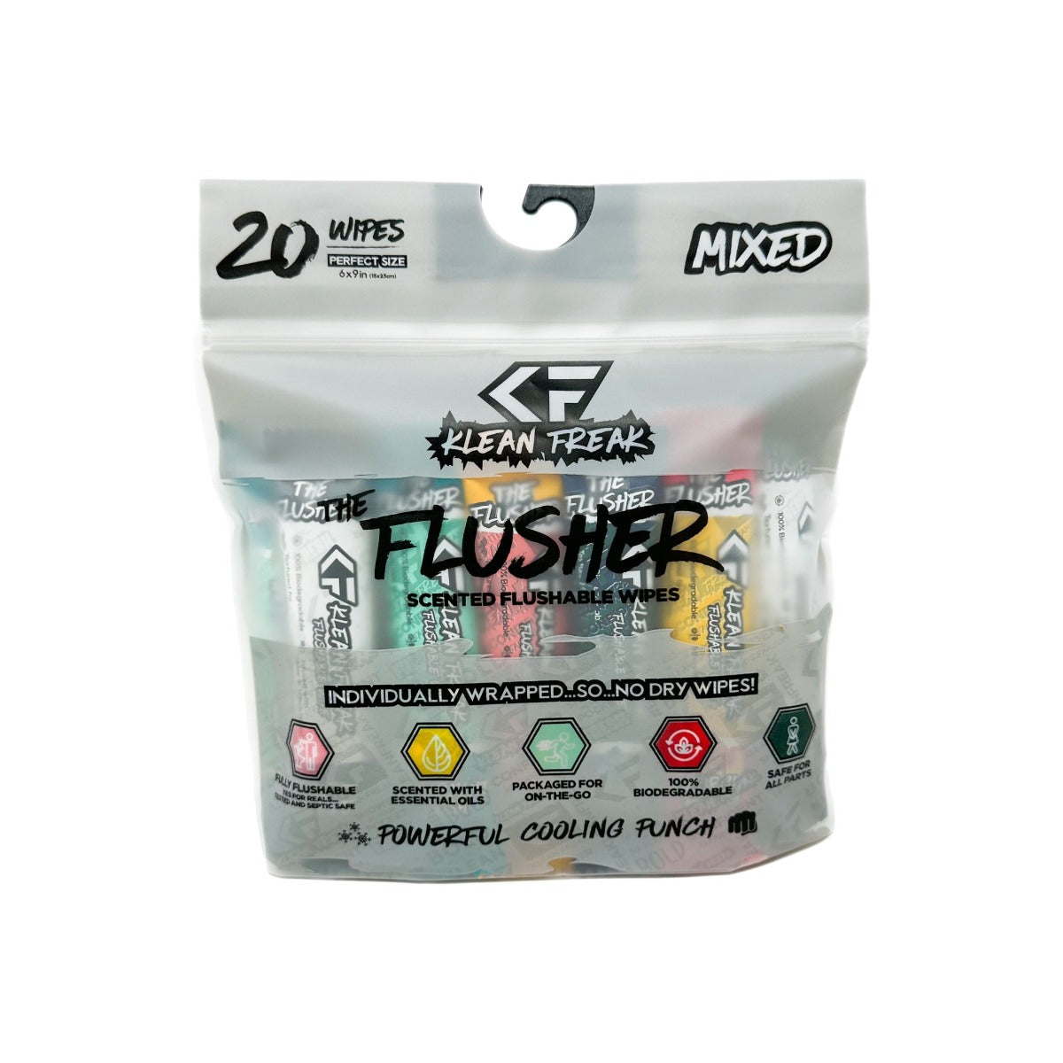 Klean Freak The Flusher skyllebare vådservietter 20-pak