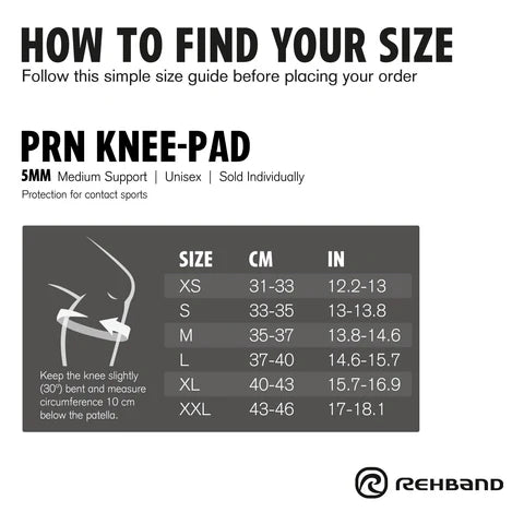 Rehband - PRN Knee Pad Speed 5 mm - Black