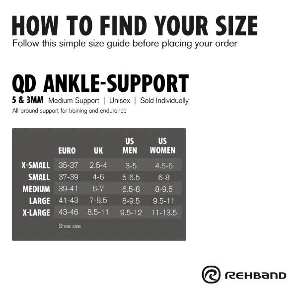 Rehband - Ankelbind QD Ankle Support 5 mm - Black