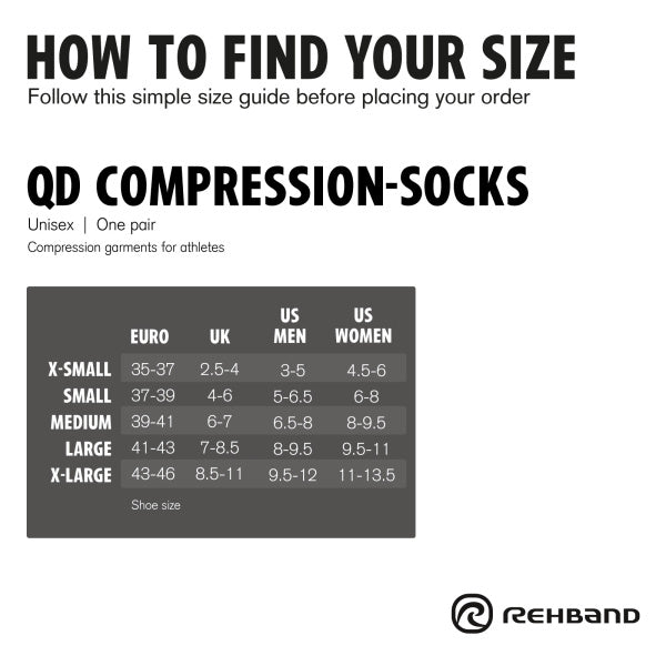 Rehband - QD Compression Socks - Black